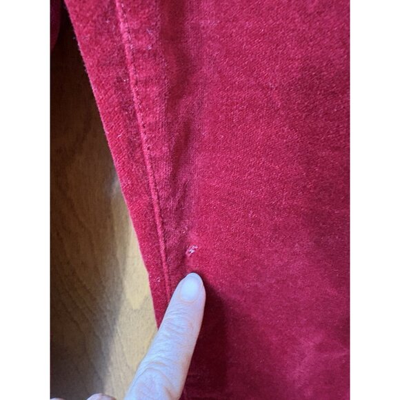 Talbots Signature Red Velvet Pants Womens Waist 30 Costume Christmas Santa Claus - Picture 8 of 10